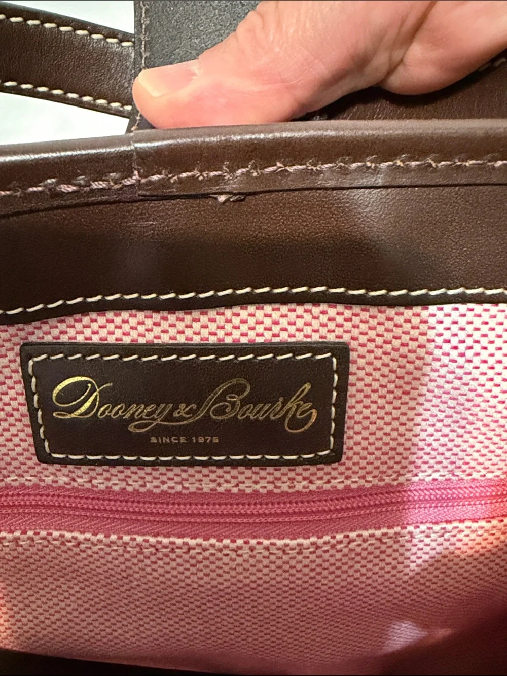 Dooney & Bourke Brown and Cream Giraffe-Print Shoulder Bag